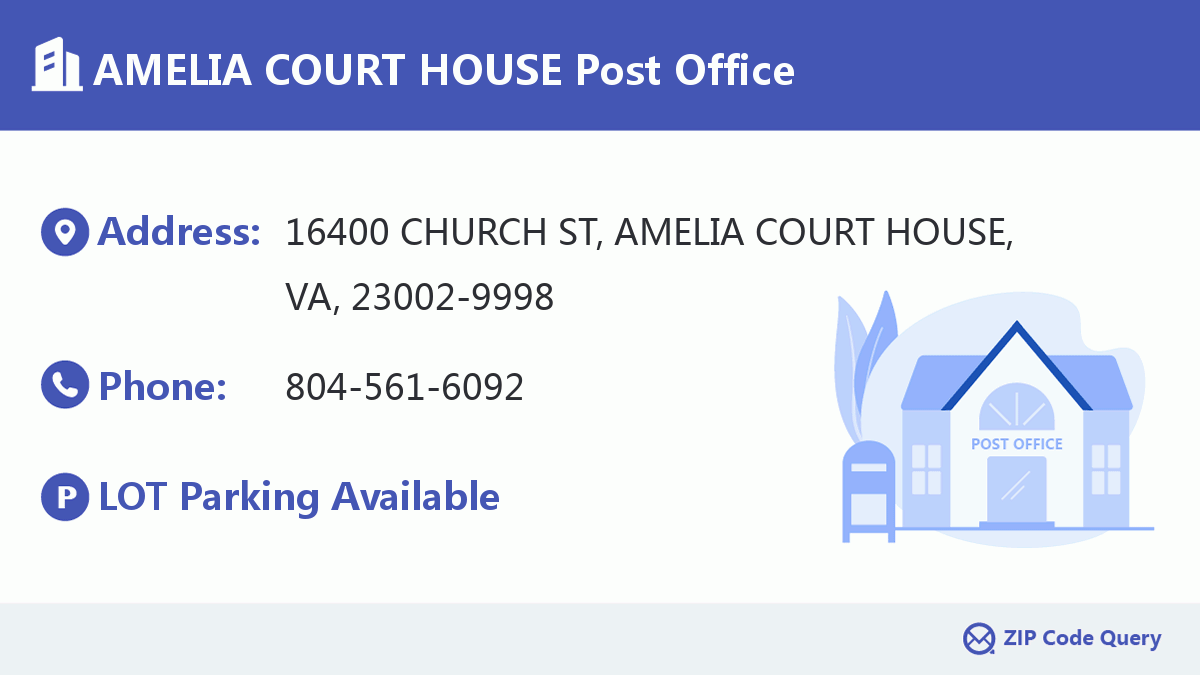 Post Office:AMELIA COURT HOUSE