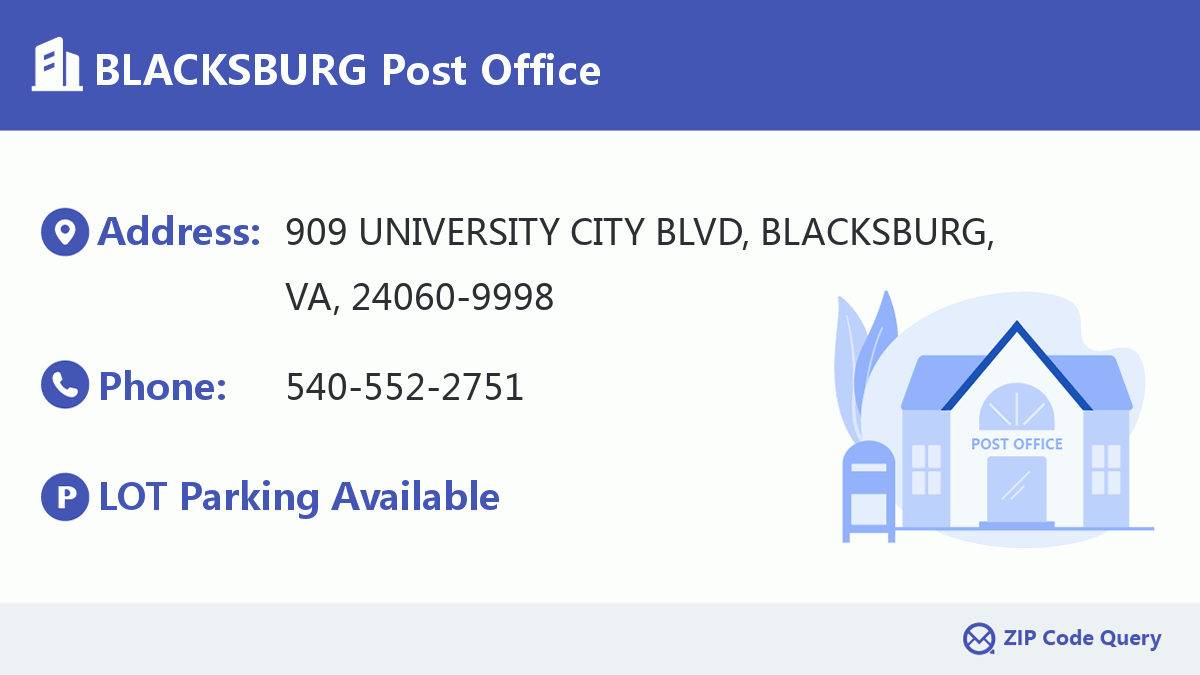 Post Office:BLACKSBURG