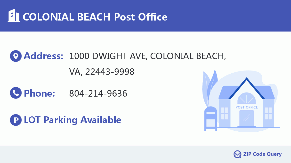 Post Office:COLONIAL BEACH