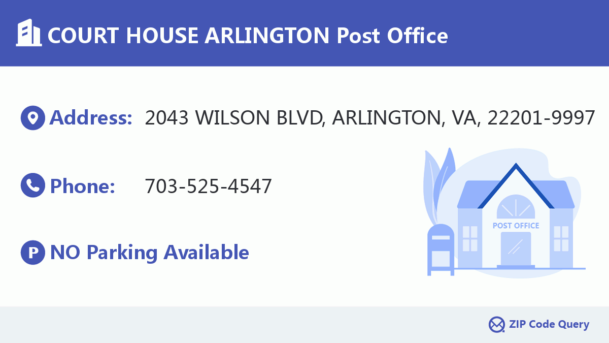 Post Office:COURT HOUSE ARLINGTON