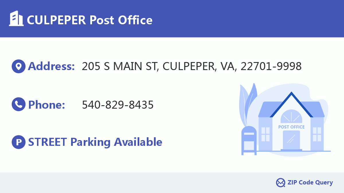 Post Office:CULPEPER