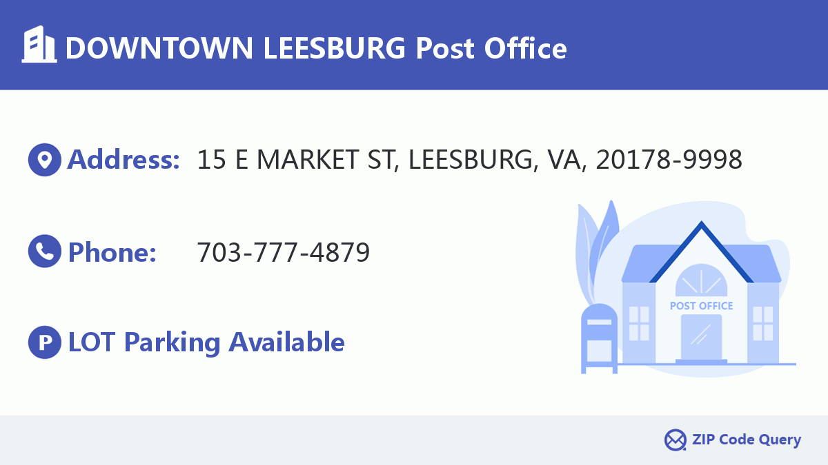 Post Office:DOWNTOWN LEESBURG