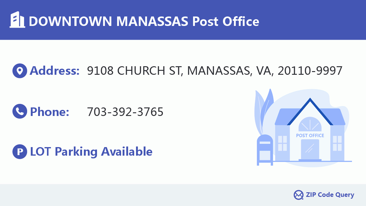 Post Office:DOWNTOWN MANASSAS