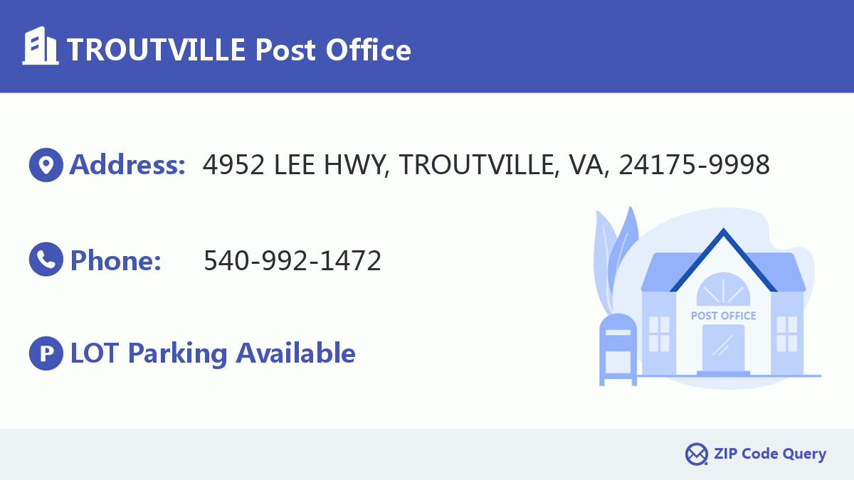 Post Office:TROUTVILLE